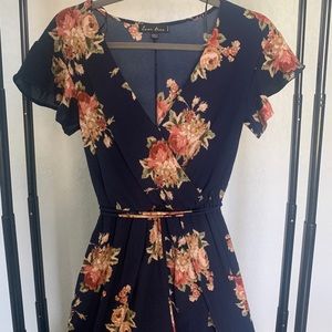 Floral Romper with Train